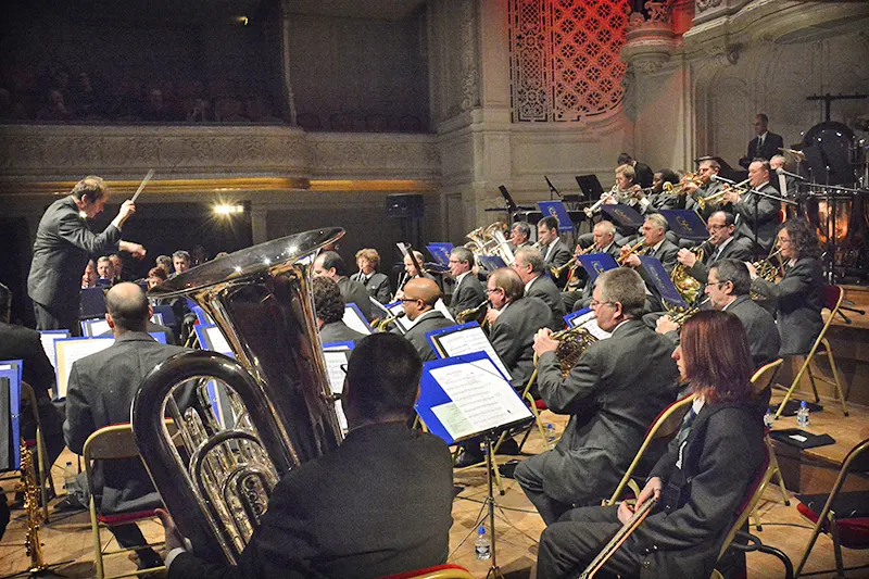 Orchestre philarmonique à la salle Pleyel à Paris